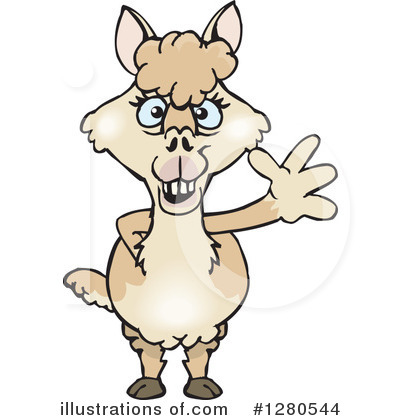 Royalty-Free (RF) Alpaca Clipart Illustration by Dennis Holmes Designs - Stock Sample #1280544