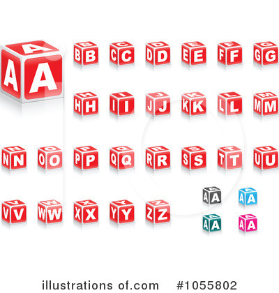 Royalty-Free (RF) Alphabet Blocks Clipart Illustration by Andrei Marincas - Stock Sample #1055802
