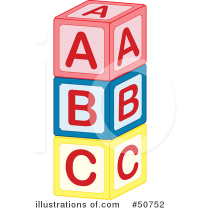 Royalty-Free (RF) Alphabet Blocks Clipart Illustration by Cherie Reve - Stock Sample #50752