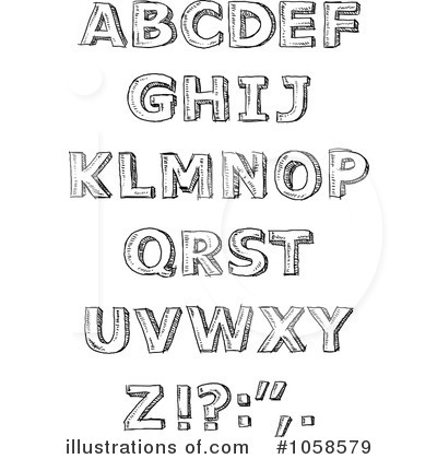 Royalty-Free (RF) Alphabet Clipart Illustration by yayayoyo - Stock Sample #1058579