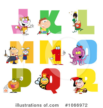Royalty-Free (RF) Alphabet Clipart Illustration by Hit Toon - Stock Sample #1066972
