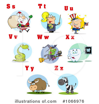 Royalty-Free (RF) Alphabet Clipart Illustration by Hit Toon - Stock Sample #1066976