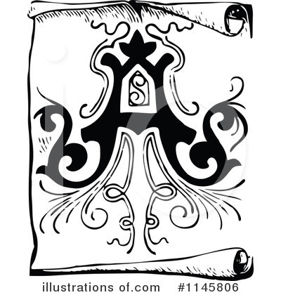Royalty-Free (RF) Alphabet Clipart Illustration by Prawny Vintage - Stock Sample #1145806