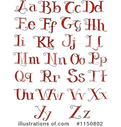 Royalty-Free (RF) Alphabet Clipart Illustration by BNP Design Studio - Stock Sample #1150802