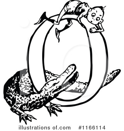 Crocodile Clipart #1166114 by Prawny Vintage