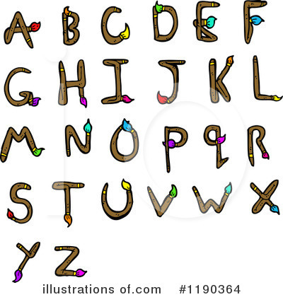 Royalty-Free (RF) Alphabet Clipart Illustration by lineartestpilot - Stock Sample #1190364