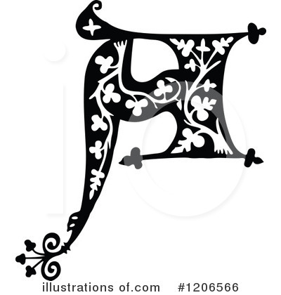 Royalty-Free (RF) Alphabet Clipart Illustration by Prawny Vintage - Stock Sample #1206566