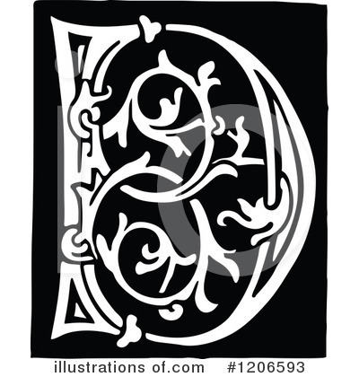 Royalty-Free (RF) Alphabet Clipart Illustration by Prawny Vintage - Stock Sample #1206593