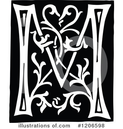 Royalty-Free (RF) Alphabet Clipart Illustration by Prawny Vintage - Stock Sample #1206598
