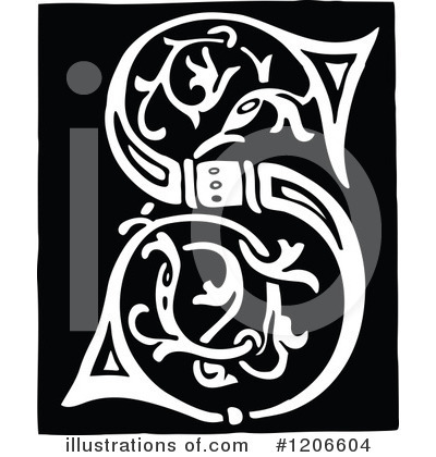 Royalty-Free (RF) Alphabet Clipart Illustration by Prawny Vintage - Stock Sample #1206604