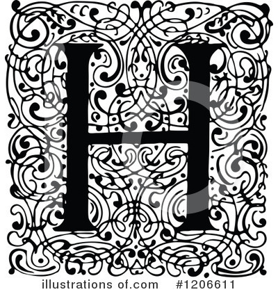 Royalty-Free (RF) Alphabet Clipart Illustration by Prawny Vintage - Stock Sample #1206611