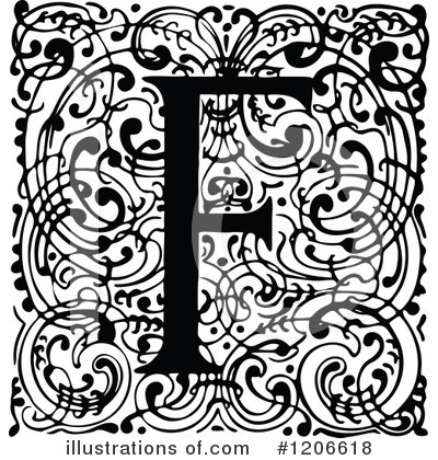 Royalty-Free (RF) Alphabet Clipart Illustration by Prawny Vintage - Stock Sample #1206618