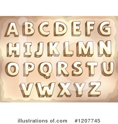 Royalty-Free (RF) Alphabet Clipart Illustration by visekart - Stock Sample #1207745