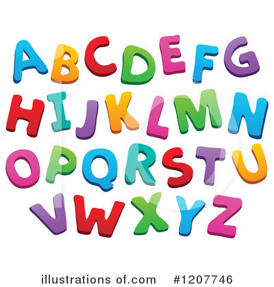 Royalty-Free (RF) Alphabet Clipart Illustration by visekart - Stock Sample #1207746