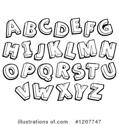 Royalty-Free (RF) Alphabet Clipart Illustration by visekart - Stock Sample #1207747