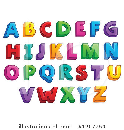 Royalty-Free (RF) Alphabet Clipart Illustration by visekart - Stock Sample #1207750