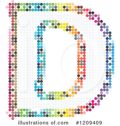 Pixelated Letter Clipart #1209409 by Andrei Marincas