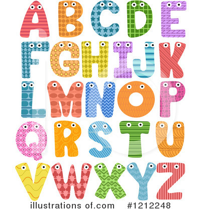Royalty-Free (RF) Alphabet Clipart Illustration by BNP Design Studio - Stock Sample #1212248