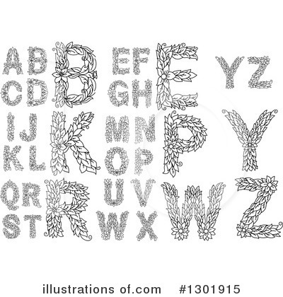 Royalty-Free (RF) Alphabet Clipart Illustration by Vector Tradition SM - Stock Sample #1301915