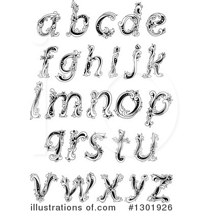 Royalty-Free (RF) Alphabet Clipart Illustration by Vector Tradition SM - Stock Sample #1301926