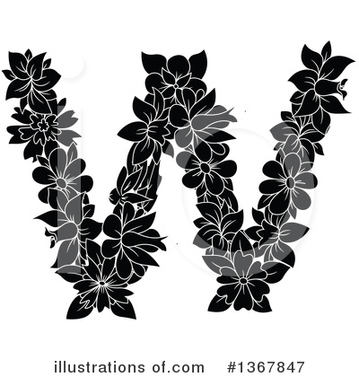 Floral Letter Clipart #1367847 by Vector Tradition SM