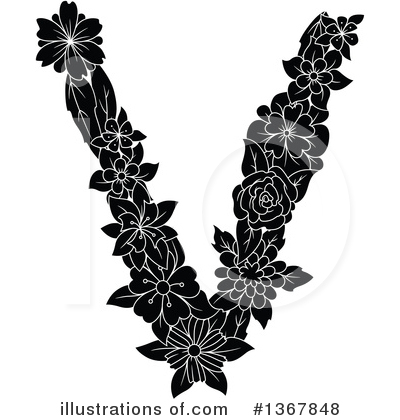 Floral Letter Clipart #1367848 by Vector Tradition SM