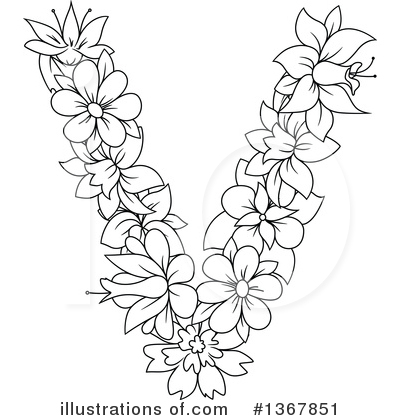 Floral Letter Clipart #1367851 by Vector Tradition SM