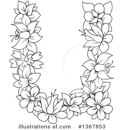 Floral Letter Clipart #1367853 by Vector Tradition SM