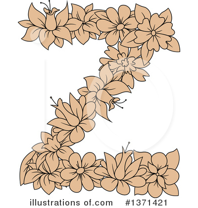 Floral Letter Clipart #1371421 by Vector Tradition SM