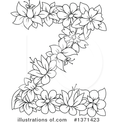 Floral Letter Clipart #1371423 by Vector Tradition SM