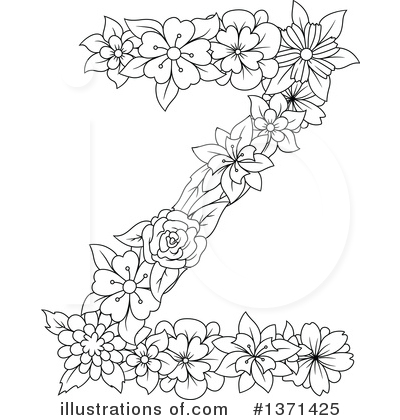 Floral Letter Clipart #1371425 by Vector Tradition SM