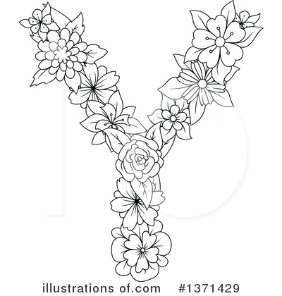 Floral Letter Clipart #1371429 by Vector Tradition SM