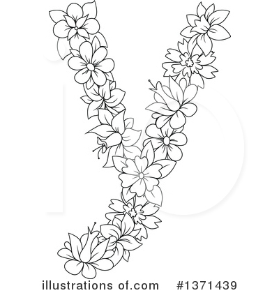Floral Letter Clipart #1371439 by Vector Tradition SM