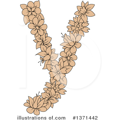 Floral Letter Clipart #1371442 by Vector Tradition SM