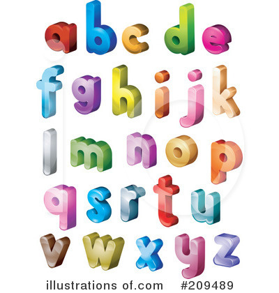 Royalty-Free (RF) Alphabet Clipart Illustration by BNP Design Studio - Stock Sample #209489