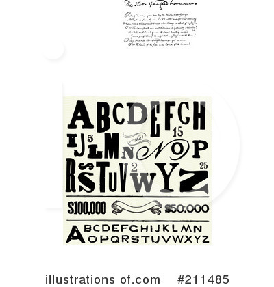 Royalty-Free (RF) Alphabet Clipart Illustration by BestVector - Stock Sample #211485