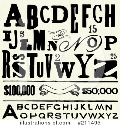 Royalty-Free (RF) Alphabet Clipart Illustration by BestVector - Stock Sample #211495