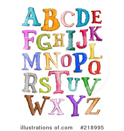 Royalty-Free (RF) Alphabet Clipart Illustration by BNP Design Studio - Stock Sample #218995