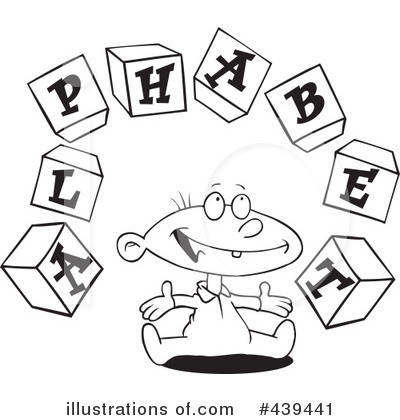 Royalty-Free (RF) Alphabet Clipart Illustration by toonaday - Stock Sample #439441
