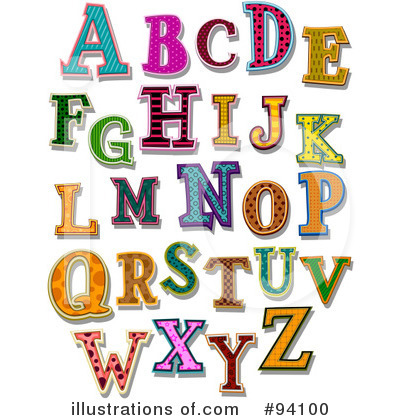 Royalty-Free (RF) Alphabet Clipart Illustration by BNP Design Studio - Stock Sample #94100
