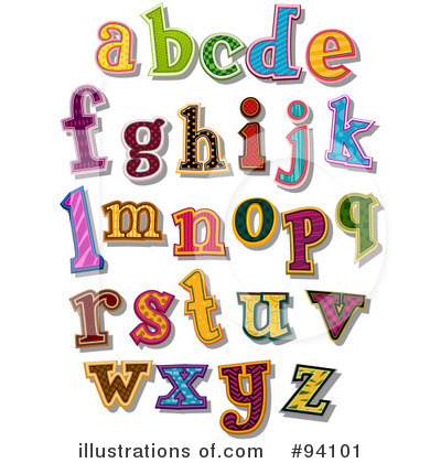 Royalty-Free (RF) Alphabet Clipart Illustration by BNP Design Studio - Stock Sample #94101