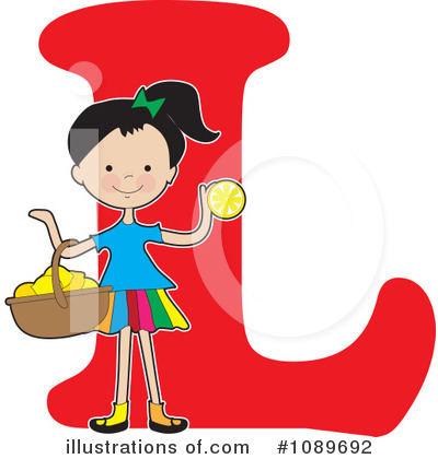 Royalty-Free (RF) Alphabet Girl Clipart Illustration by Maria Bell - Stock Sample #1089692