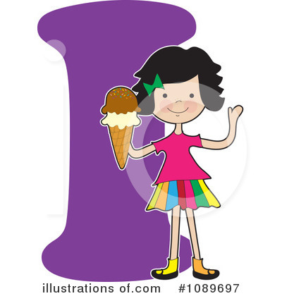 Royalty-Free (RF) Alphabet Girl Clipart Illustration by Maria Bell - Stock Sample #1089697