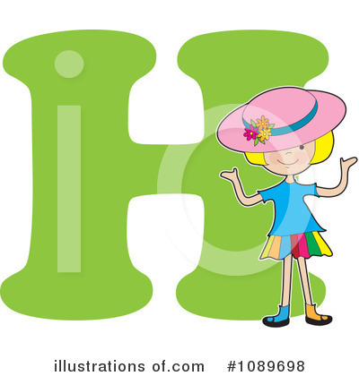 Royalty-Free (RF) Alphabet Girl Clipart Illustration by Maria Bell - Stock Sample #1089698
