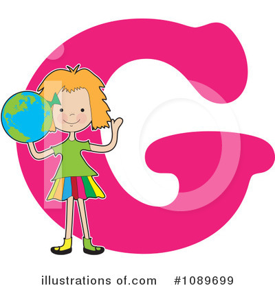 Royalty-Free (RF) Alphabet Girl Clipart Illustration by Maria Bell - Stock Sample #1089699