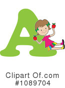 Alphabet Girl Clipart #1089704 by Maria Bell