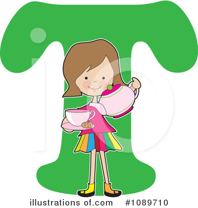 Alphabet Girl Clipart #1089704 - Illustration by Maria Bell