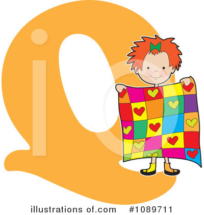 Royalty-Free (RF) Alphabet Girl Clipart Illustration by Maria Bell - Stock Sample #1089711