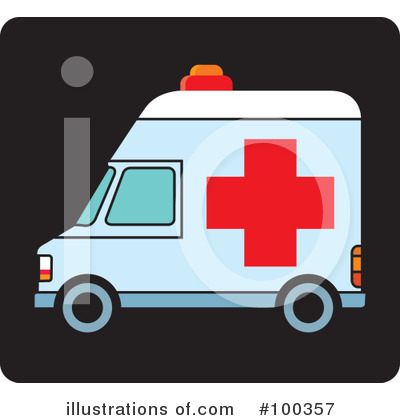 Royalty-Free (RF) Ambulance Clipart Illustration by Lal Perera - Stock Sample #100357