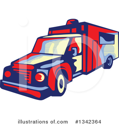 Royalty-Free (RF) Ambulance Clipart Illustration by patrimonio - Stock Sample #1342364